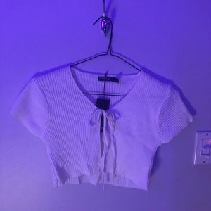 NASTY GAL front tie tee